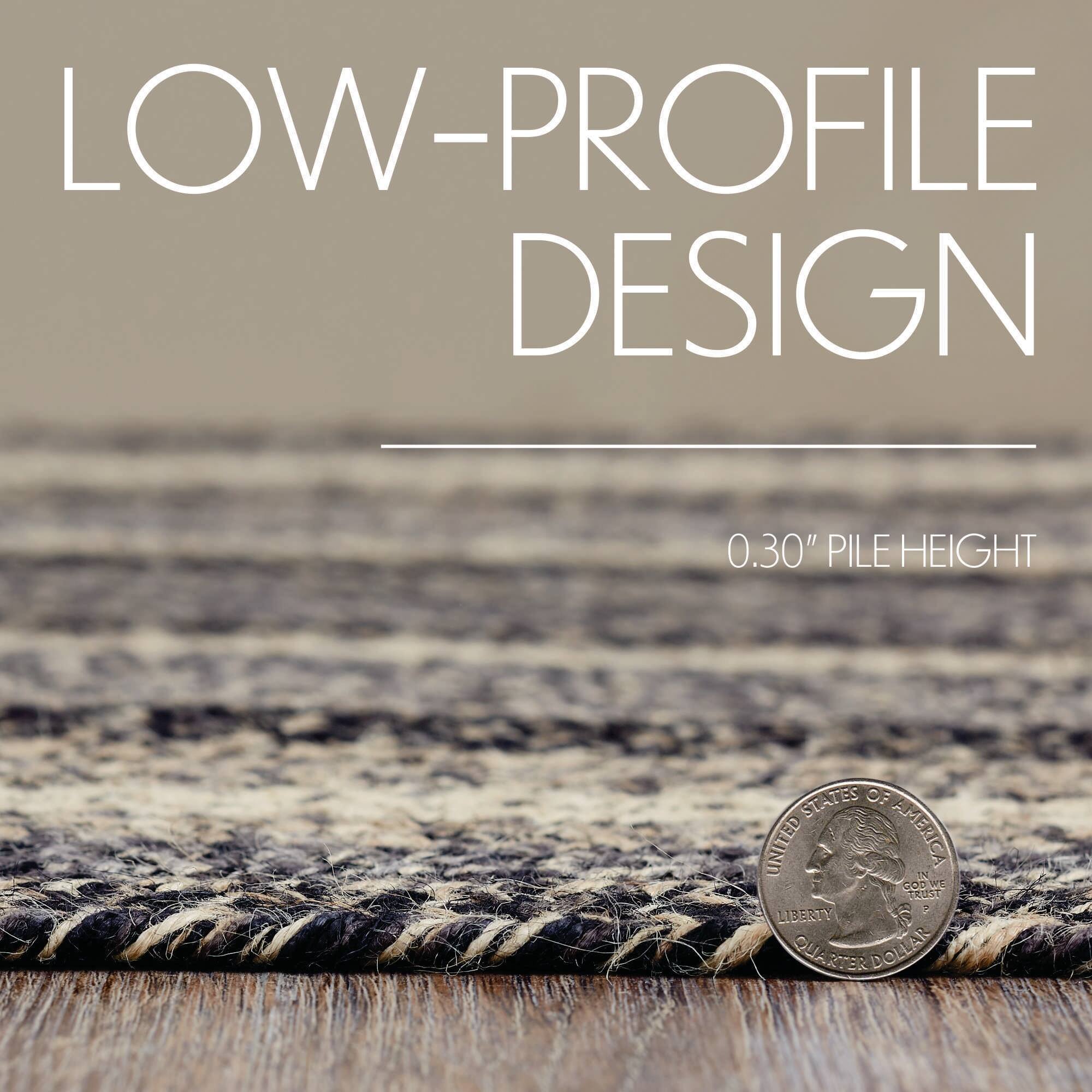 Sawyer Mill Black White Jute Stair Tread Oval Latex 8.5x27 Bed Bath