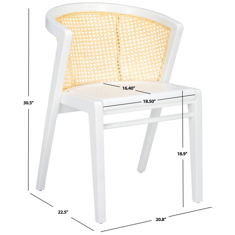 SAFAVIEH Home Edan 19-inch Dining Chair - 21Wx23Dx31H - White/Natural