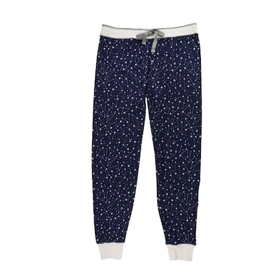 P.J. Salvage Womens Constellation Pajama Jogger Pants,, Blue, Large