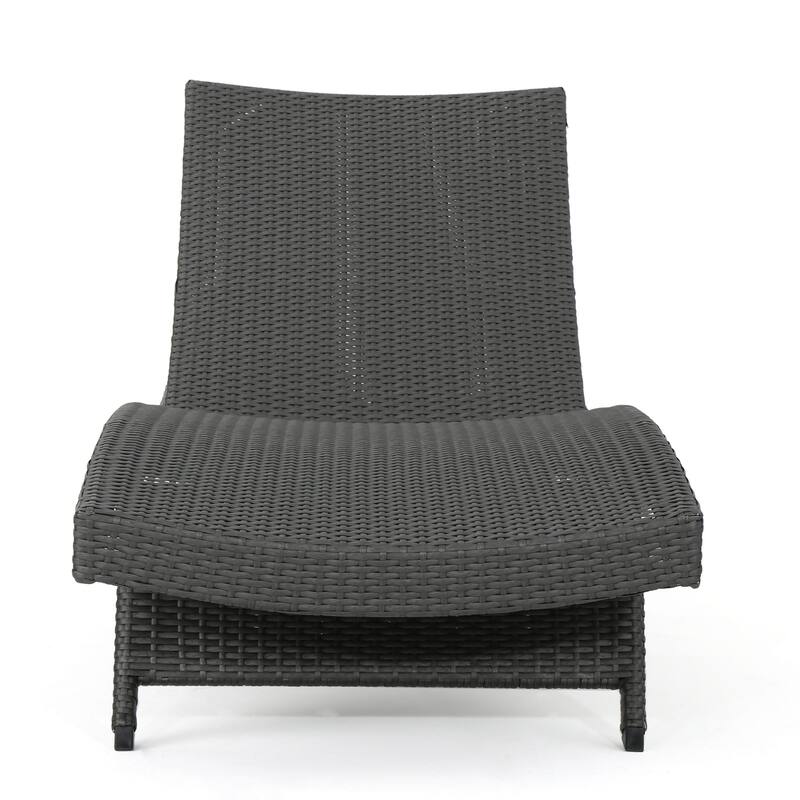 Salem Outdoor Wicker Lounge with Water Resistant Cushion (Set of 2) by Christopher Knight Home