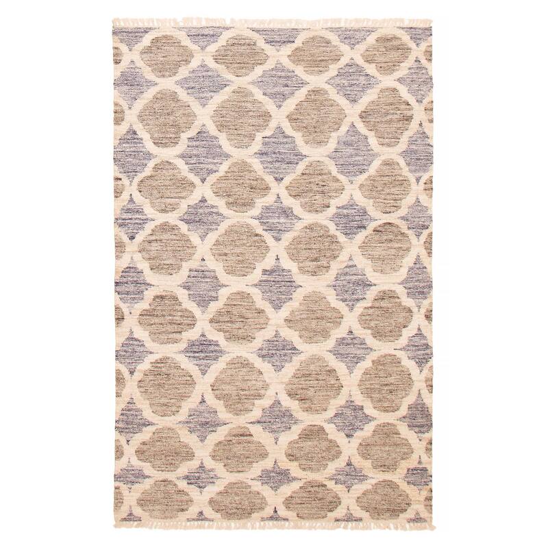 Ankara Ivory Kilim 5'1" x 8'1" - 5'1 x 8'1 - Ivory - 5'1 x 8'1