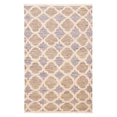 Ankara Ivory Kilim 5'1" x 8'1" - 5'1 x 8'1