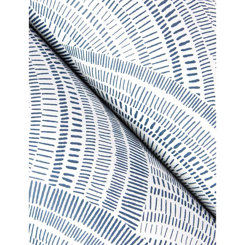 A-Street Prints Encircle Indigo Geometric Wallpaper