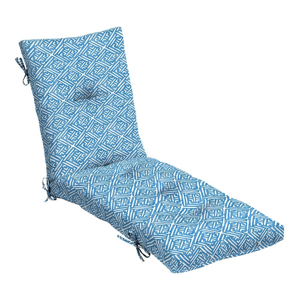ARDEN Outdoor Plush Modern Tufted Chaise Cushion, 76 x 22