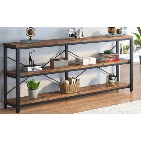 70.8 Inches Console Table 3 Tiers TV Stand Sofa Table