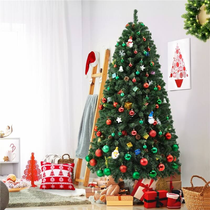 Yaheetech Premium Spruce Hinged Artificial Full Christmas Tree
