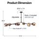Belladepot Modern Full-angle Adjustable Chandelier with Smoked Glass Shades