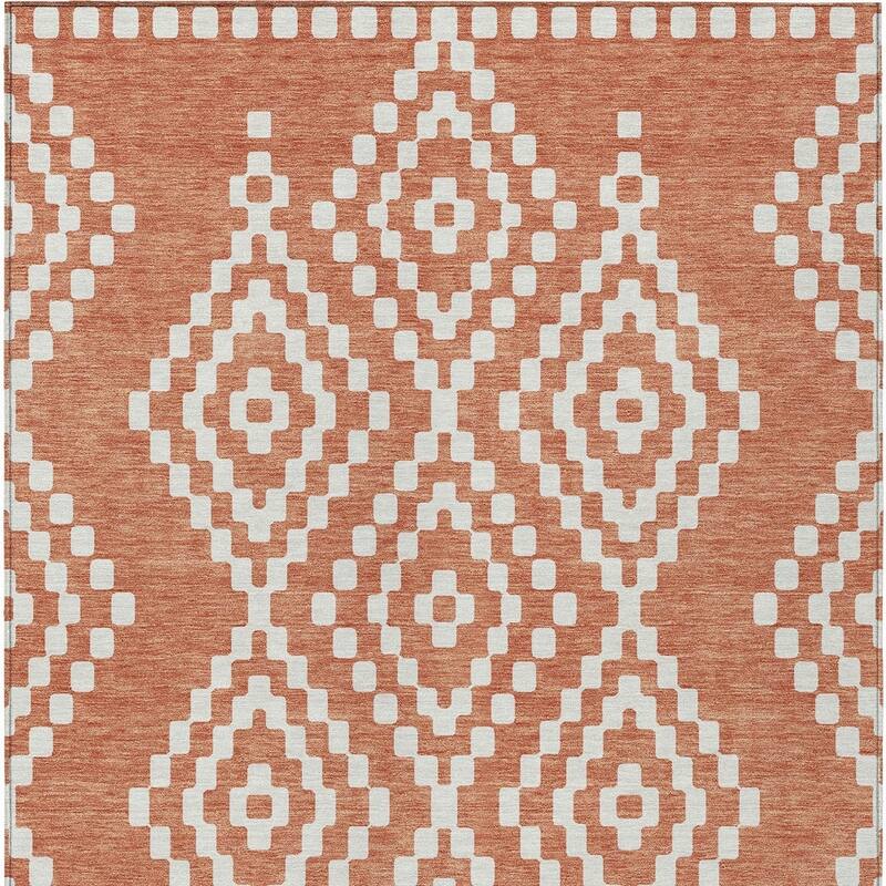 HomeRoots Geometric Transitional Rectangle Outdoor Rug
