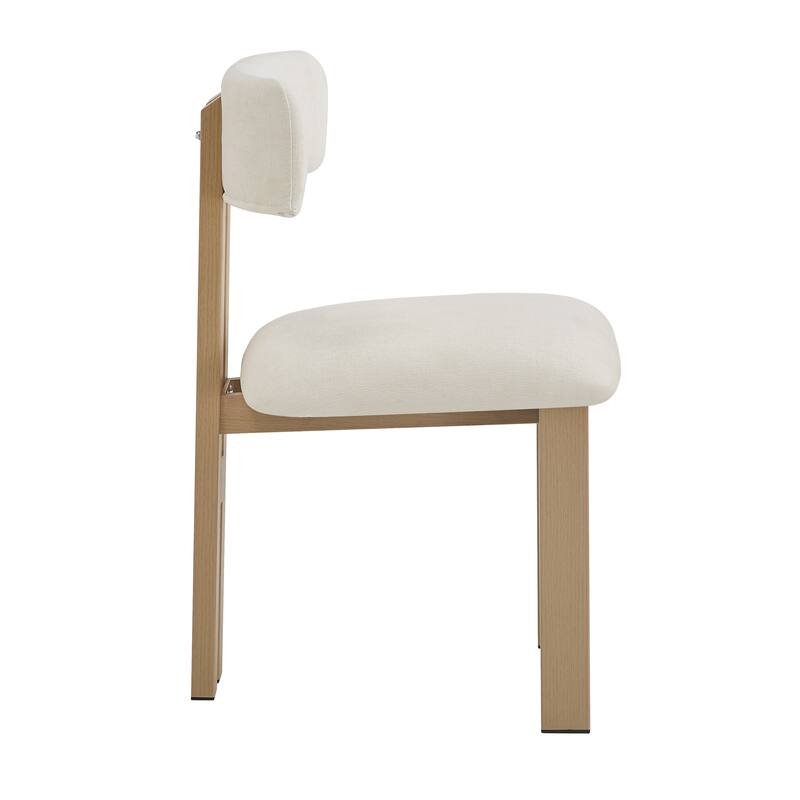 Astura Upholstered Dining Chairs, Iron Frame, Set of 2 by Christopher Knight Home
