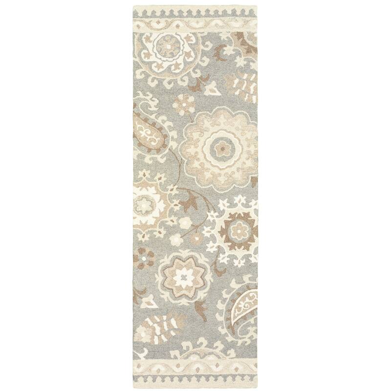 HomeRootsFloral Scandinavian Rectangle Area Rug