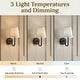 preview thumbnail 16 of 20, Bell + Howell Wall Light 2 Pack Smooth Fabric Rechargeable LED Wall Sconces Cordless Dimmable Touch Control