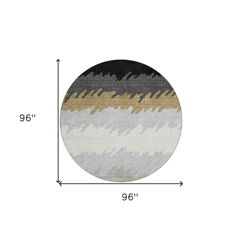 HomeRoots Striped Transitional Rectangle Outdoor Rug