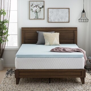 Top Product Reviews For Brookside 2 5 Inch Gel Infused Memory Foam Mattress Topper Blue 15299461 Overstock