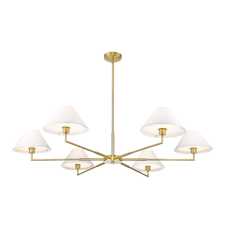 Z-Lite 744-63R Leila 6 Light 63" Wide Chandelier