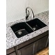 preview thumbnail 37 of 56, Karran Undermount Quartz Double Bowl Kitchen Sink