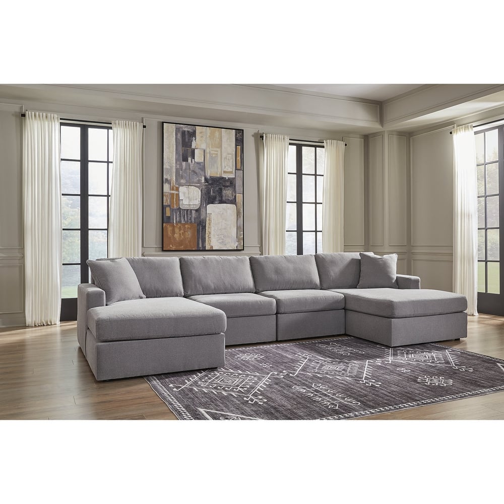 Signature Design by Ashley Modmax 4-Piece Double Chaise Sectional - 142"W x 68"D x 36"H