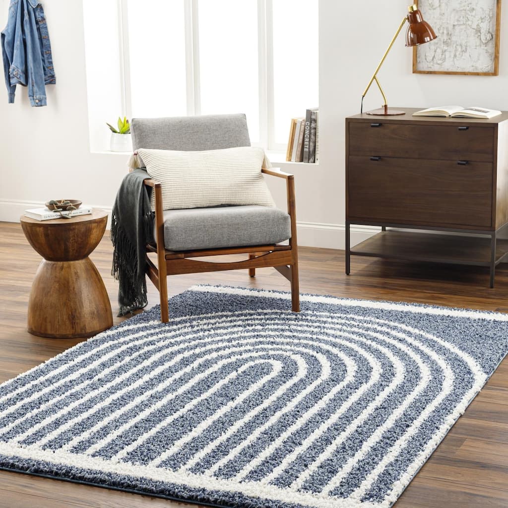 Livabliss Birmingham Playful Arches Plush Area Rug