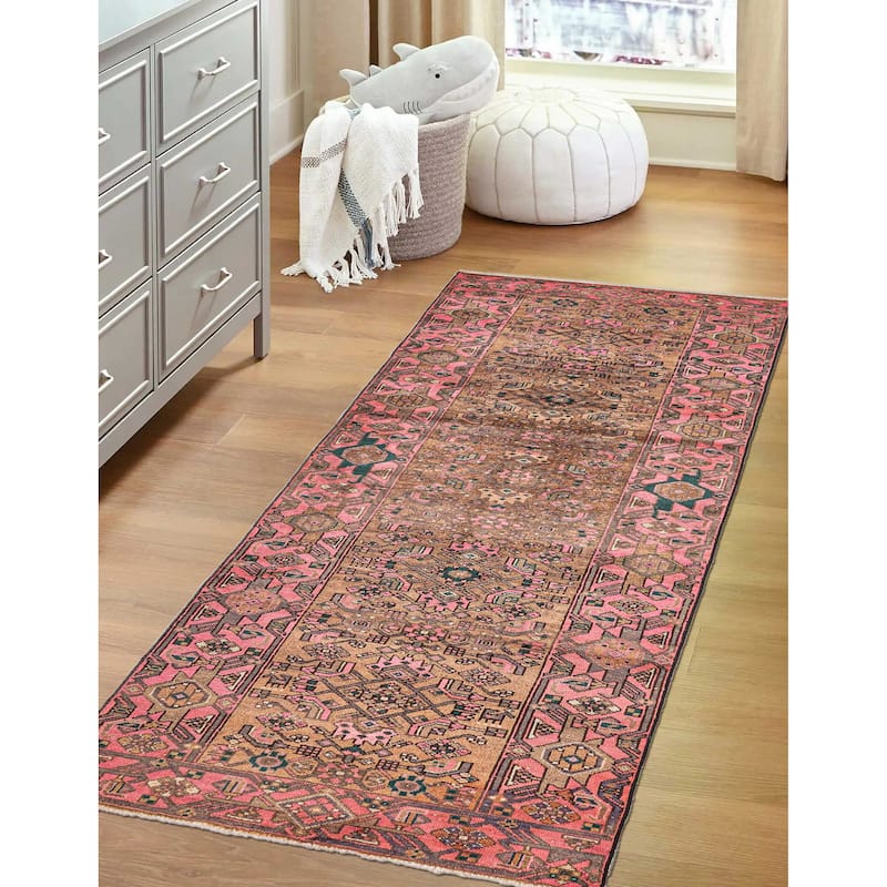 ECARPETGALLERY Hand-knotted Antalya Vintage Light Brown Wool Rug - 3'5 x 10'0