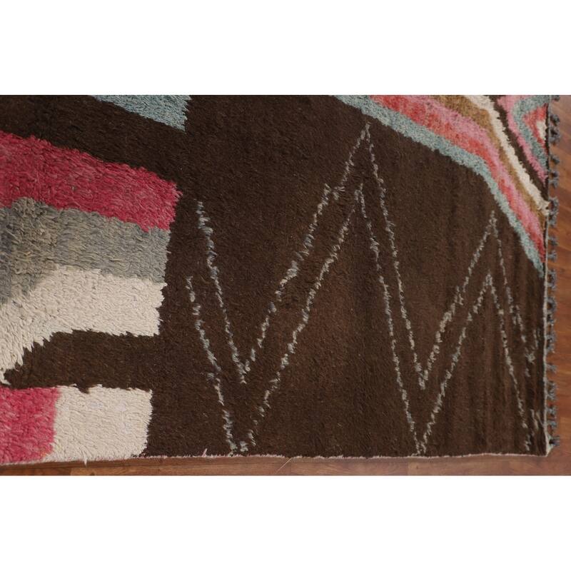 Moroccan Oriental Area Rug Handmade Wool Carpet - 8'2" x 10'7"