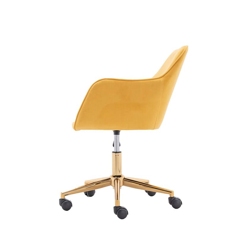 Velvet Adjustable Height Home Office Swivel Chair with Universal Wheel