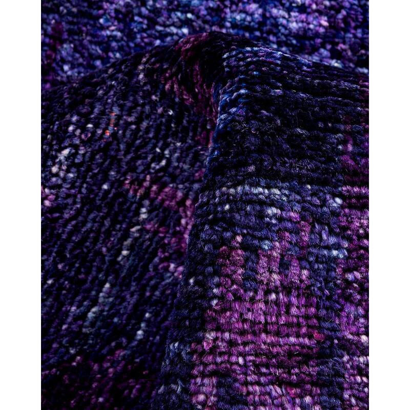 Contemporary Overdyed Wool Hand Knotted Runner - 2' 7" x 6' 0"