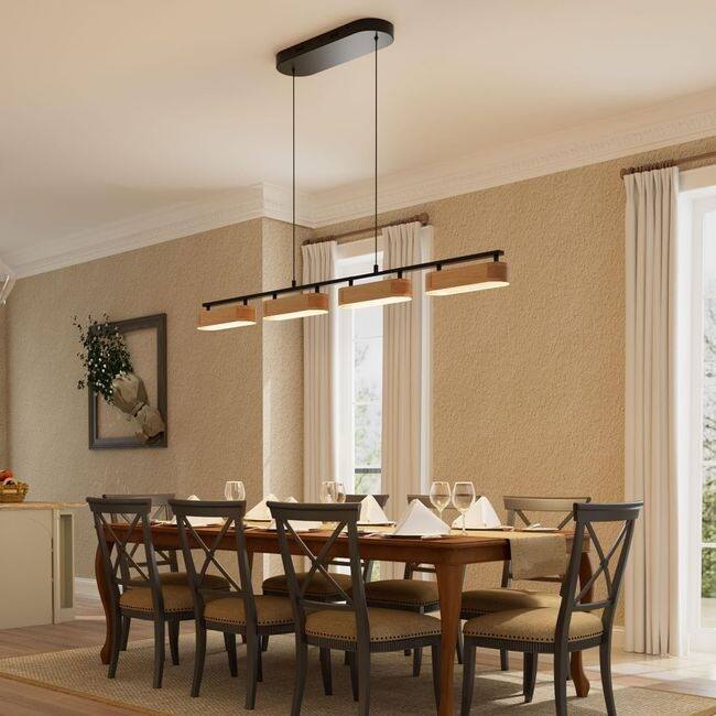 Lights Rustic Dimmable Pendant for Kitchen Island Over Dining Table