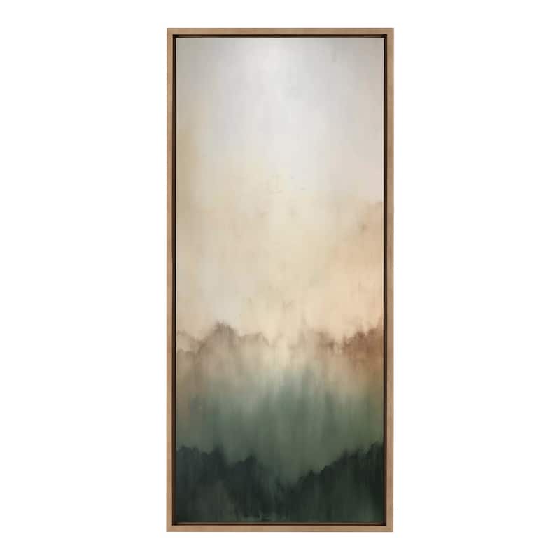 Kate and Laurel Sylvie Green Mountain Abstract I Framed Canvas by Amy Lighthall