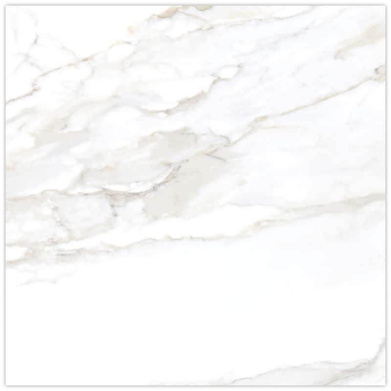 Merola Tile Ella Hill Calacatta 17-3/4" x 17-3/4" Ceramic Floor and Wall Tile - Case (7 Tiles)