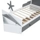 preview thumbnail 10 of 26, Twin Size Boat-Shaped Platform Bed Frame with 2 Drawers & Storage Box
