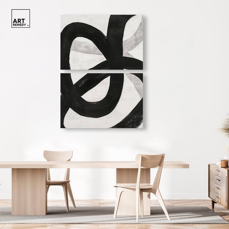 Infinite Loop I Canvas Set of 2 by Art Remedy, Gallery Wrapped