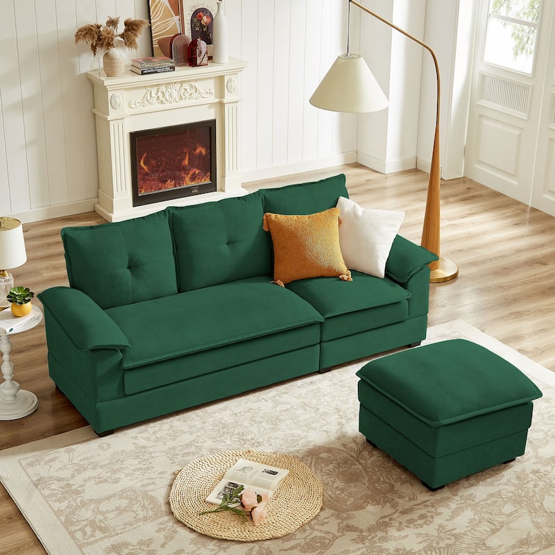 82.28 Inches L Shape Sectional Sofa with Cloud Seats for Living Room