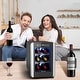 preview thumbnail 10 of 8, 6-Bottle Wine Cooler Refrigerator(46-66°F),Mini Freestanding Beverage Cooler for Summer,Wine Cooler with Temperature Control
