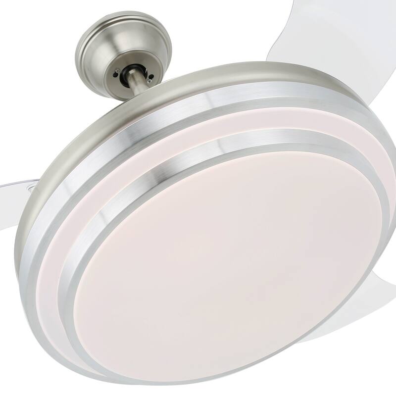 42" Ceiling Fan Light Kit Included with Retractable Blades,6 Fan speed 3 Light Tone with Remote Control - 42 Inches