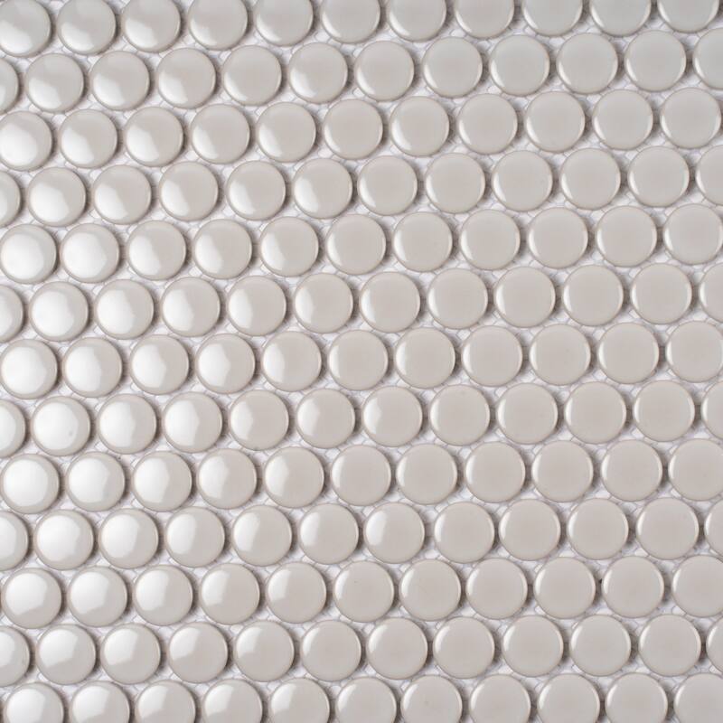Apollo tile 12" x 12" Cirkel Glossy Portland Gray Porcelain Tile (9.87 sq ft/case) - 10 Pack