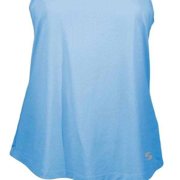 Shop Soffe 1844v483sml Juniors Drape Back Tank Cerulean Small Overstock 27896420 overstock com