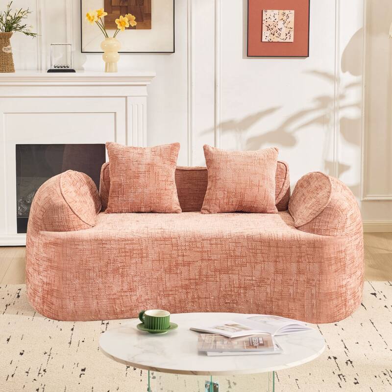 Compress Sofa. It Has Armrests on Both Sides, Comes with Two Pillows
