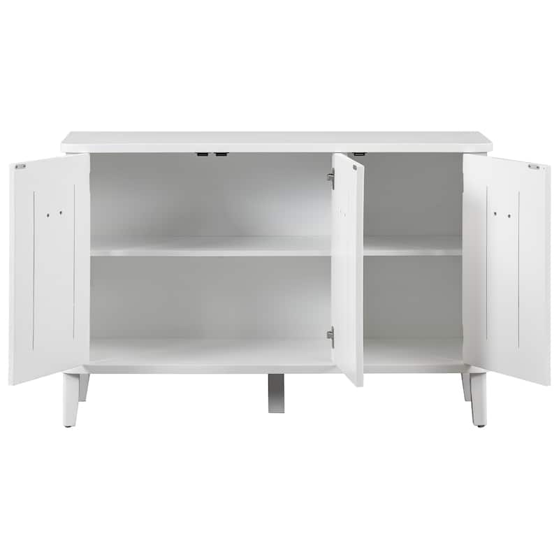 Mandschuric Cabinet with Three Acacia Solid Doors