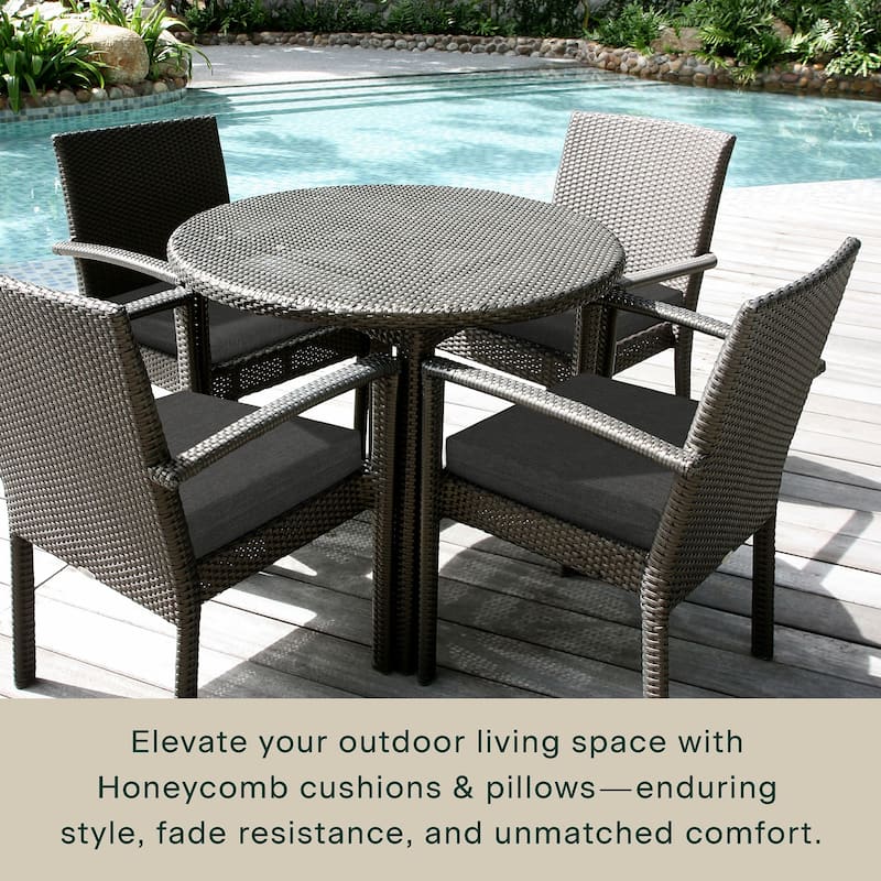 Outdoor Premium Dining Seat Cushion (2-Pack) - 20" wide x 20" deep x 4" thick