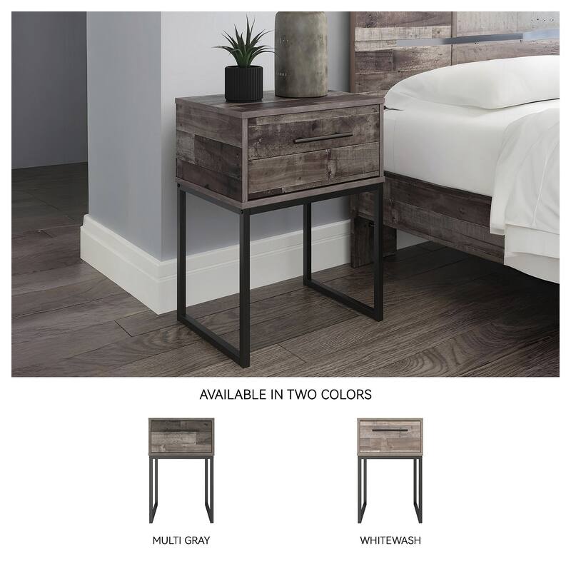 Ashley Furniture Neilsville Multi Gray Single Drawer Night Stand