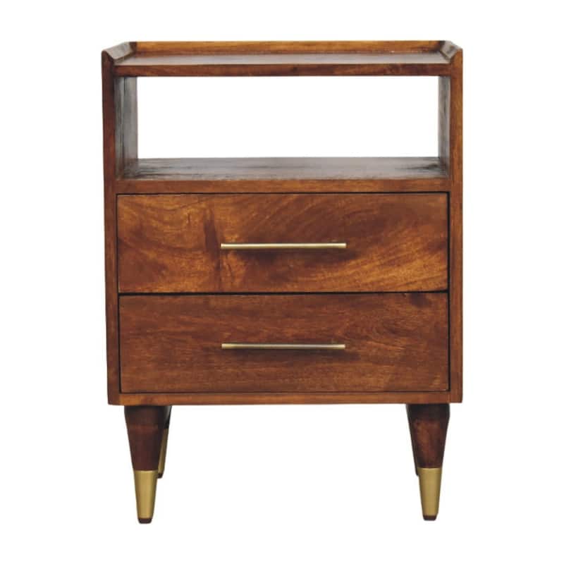 Artisan Furniture Solid Wood Camden Chestnut Bedside, Brown