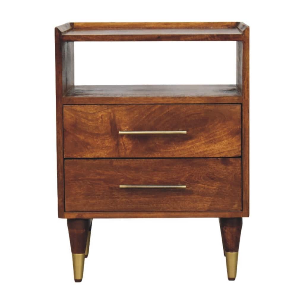 Artisan Furniture Solid Wood Camden Chestnut Bedside, Brown