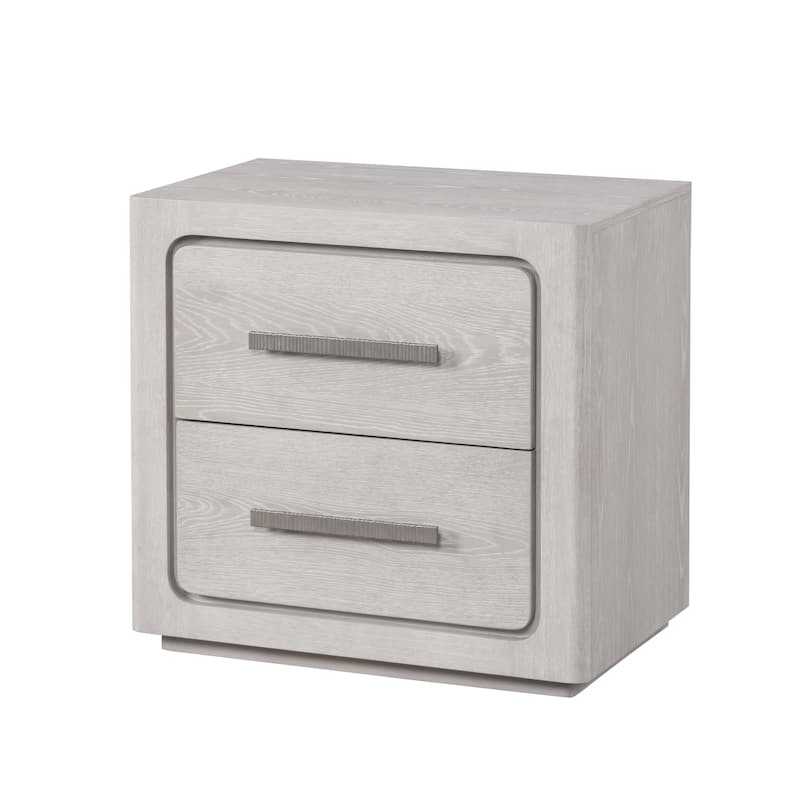 Furniture of America Sorelle Modern Solid Wood Nightstand with USB Ports