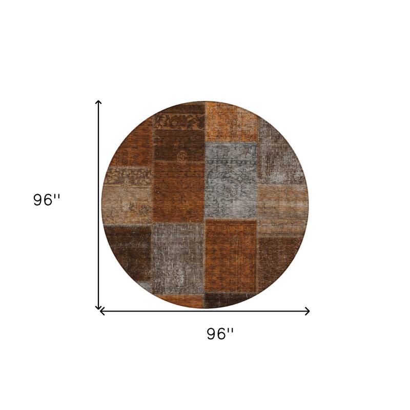 HomeRoots Patchwork Transitional Rectangle Outdoor Rug