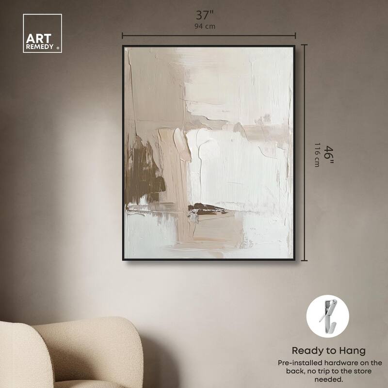Pale Textured Silence I Canvas by Art Remedy