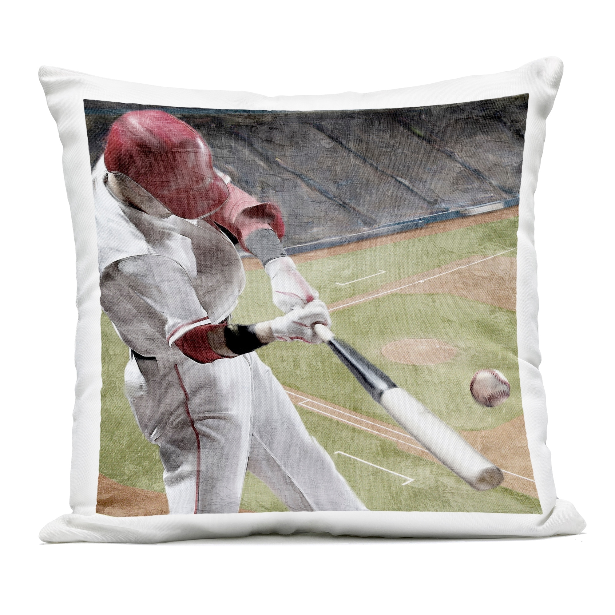 Stupell Baseball Swing In Action Outdoor Throw Pillow Design By Kim Allen