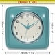preview thumbnail 120 of 146, Infinity Instruments Retro 9.25-inch Square Wall Clock - 9.25 x 1.875 x 9.5