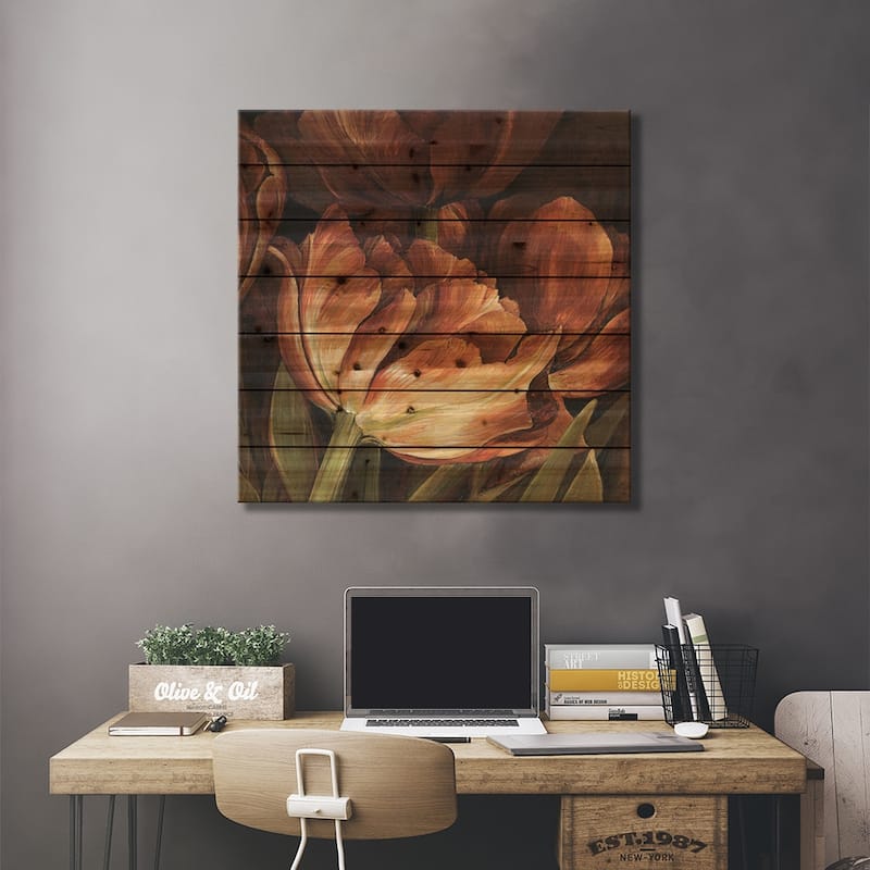 Color Harmony II Print On Wood by Linda Thompson - Multi-Color