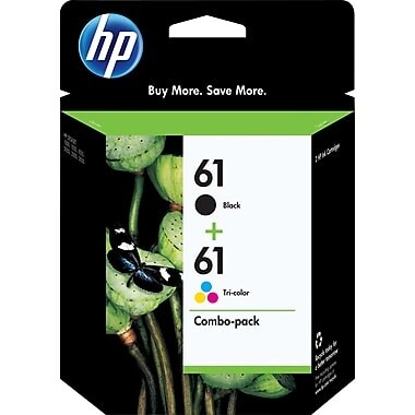 HP 61 Black and Tricolor Ink Cartridges CR259FN Combo 2/Pack - Multi-color