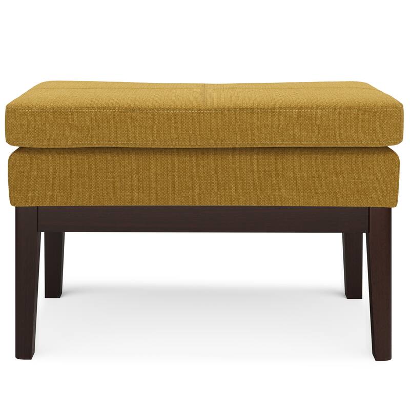 WYNDENHALL Bragg 27 inch Wide Mid Century Small Ottoman Bench