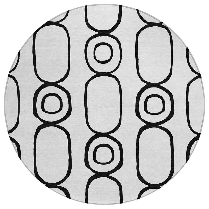 Machine Washable Indoor/ Outdoor Modern Vibe Chantille Rug